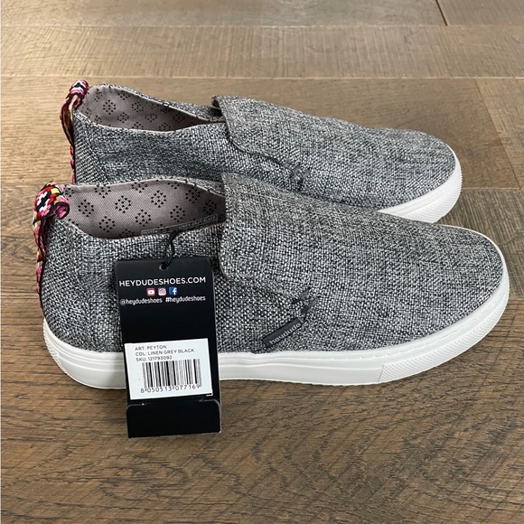 hey dude peyton linen grey black